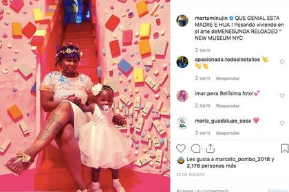 Minujín celebra en Instagram una foto de madre e hija, aunque su obra no es para chicos