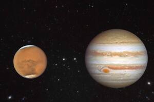 Marte y Júpiter llegarán a verse muy cerca, aunque estén a más de 500 millones de distancia entre sí