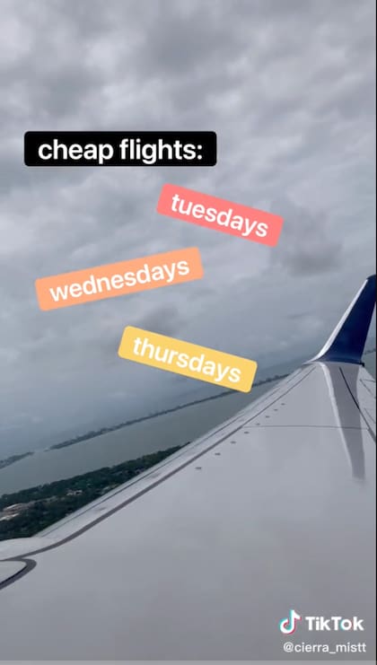 Martes, miércoles y jueves son los días ideales para comprar boletos de avión, según la azafata