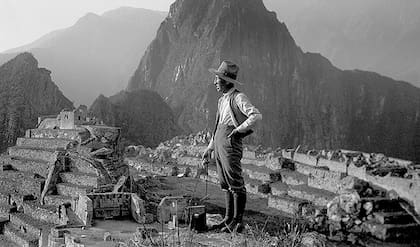 Retrato de Martín Chambi en Machu Pichu