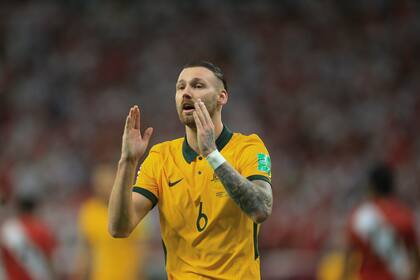 Martin Boyle, volante de Australia, en el partido ante Peru por el repechaje para el Mundial