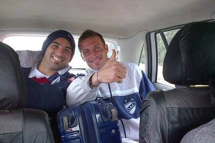 Martín Cauteruccio y Juan Manuel Cobo, en el auto