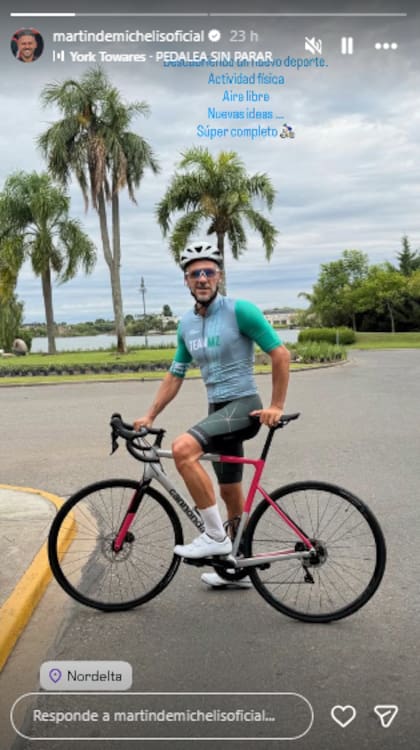 Martín Demichelis reveló que decidió incursionar en el ciclismo (Foto: Instagram @martindemichelisoficial)