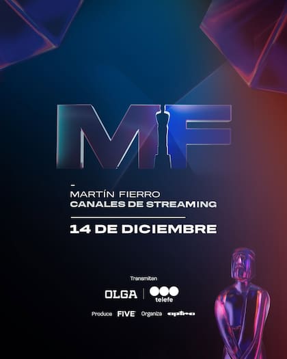 Martín Fierro de los canales de Streaming se realizará el próximo domingo