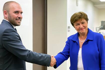 Martín Guzmán, junto a Kristalina Georgieva