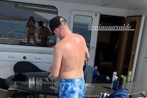 Martín Insaurralde, en un yate en Marbella