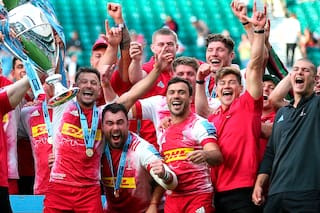 Martín Landajo y Santiago García Botta, campeones de la liga Premiership por Harlequins