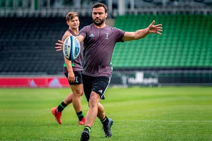 Martín Landajo, medio-scrum de Harlequins, frente a la final de la Premiership, antes de pasar a Perpignan, de Francia.