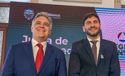 Martín Llaryora y Maximiliano Pullaro