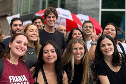 Martín Lousteau con "Lula" Levy en la marcha del 24 de Marzo