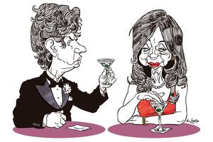 Martín Lousteau y Cristina Fernández de Kirchner