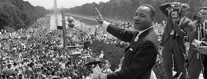 Martin Luther King Jr. en la "Marcha en Washington por el trabajo y la libertad", donde pronunció el célebre discurso: "Tengo un sueño"