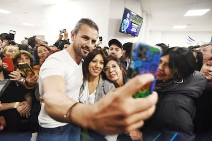 Martin Menem en la sede de LLA en Río Gallegos, Santa Cruz.