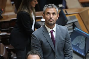 Martín Menem en la sesión en Diputados a tratar el acuerdo con el FMI y $Libra.