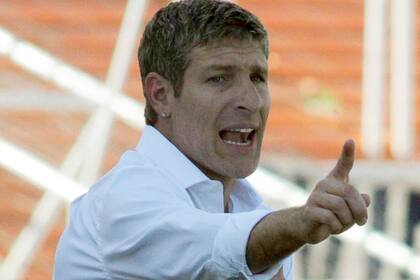 Martín Palermo, en su época como entrenador de Godoy Cruz