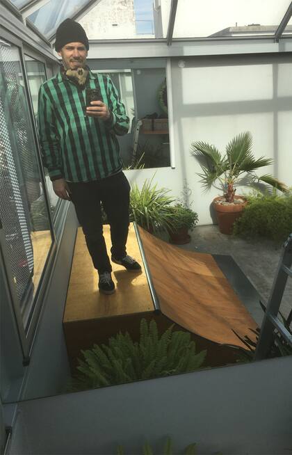 Martín Pibotto, en plena cuarentena aceptó el desafió de construir una rampa a medida.