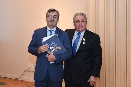 Martin Rappallini, titular de la UIA, en un almuerzo organizado por el Rotary Club.