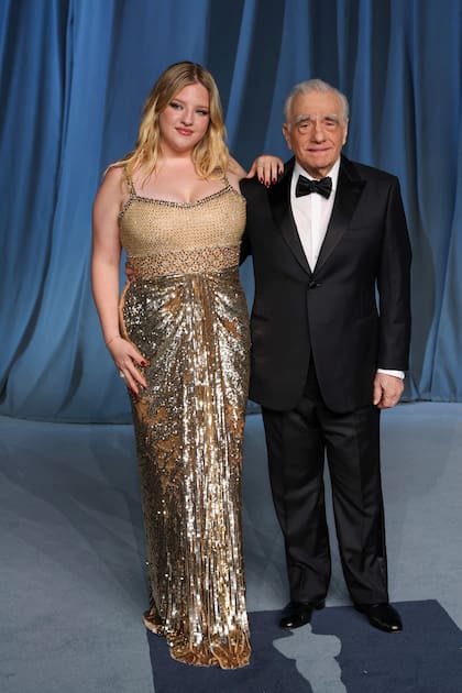 Martin Scorsese y su hija Francesca posan para los fotógrafos