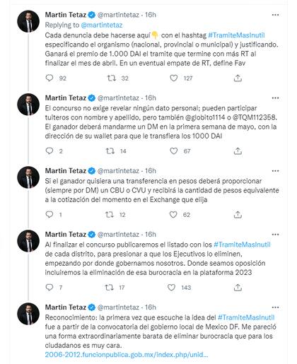 Martín Tetaz apostó entre sus seguidores donar US$1000 al que denuncie en las redes sociales el trámite más inútil