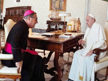 Martín y el Papa, en la audiencia en El Vaticano