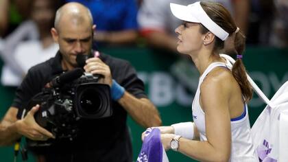 Martina abandonar el court por última vez