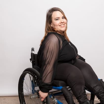 Martina llegó a la agencia dos años atrás y lo que más la asombró fue darse cuenta de que las personas en silla de ruedas también pueden modelar