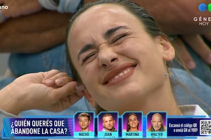 El momento en el que Martina se enteró que quedó entre las nuevas nominadas de la casa de Gran Hermano (Captura de TV)