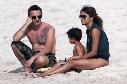 Halle, Olivier y el hijo de ambos, Maceo, cuando eran una familia feliz