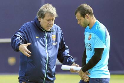 Martino y Mascherano, una imagen que se repetirá en al selección argentina