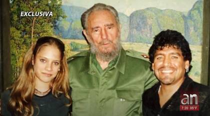 Marvys con Fidel castro y Diego Maradona
