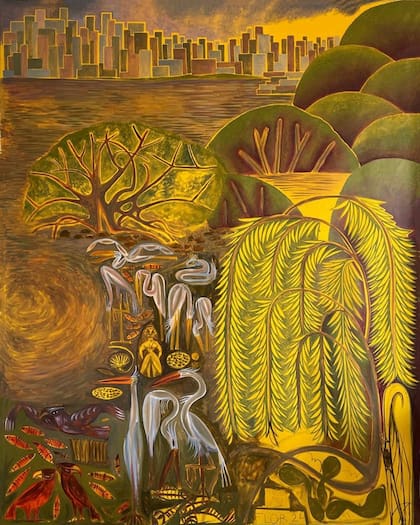 "Más allá de la infoesfera" (2024), de Florencia Böhtlingk, comprada en Hache por la Fundación Cervieri Monsuárez