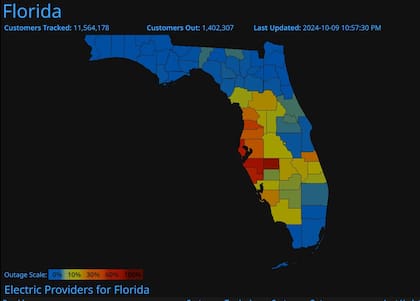 Más de 1.4 millones de usuarios sin luz en Florida