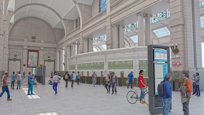 Más luz natural y menos cartelería publicitaria para el vestíbulo central