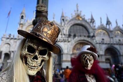 Máscaras en el carnaval de Venecia.