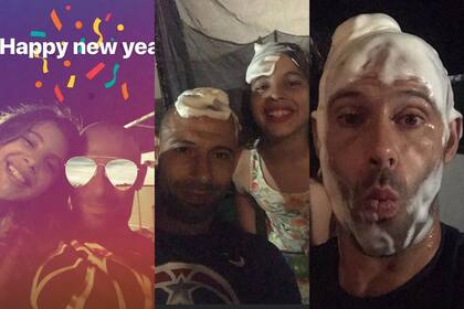 Mascherano terminó bañado con espuma