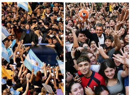 Massa cerró su campaña en un colegio; no se resigna a levantar electoralmente un segmento que se inclinó por Milei