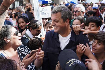 Massa en la manifestación