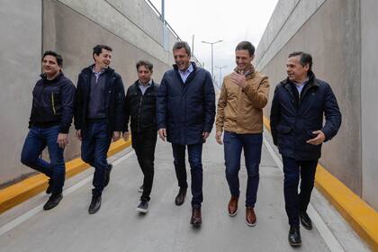 Massa, Giuliano, Kicillof y De pedro, entre otros, en una inauguración en San Vicente