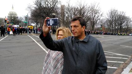 Sergio Massa en la Marcha de las Mujeres