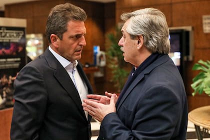 Massa y Fernández, ayer, en un hotel porteño