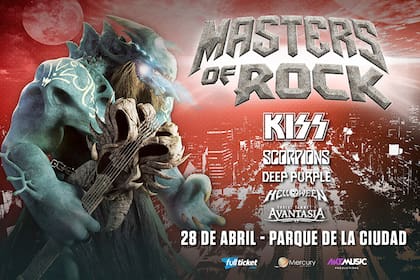 "Masters of Rock" llega a la Argentina el viernes 28 de abril