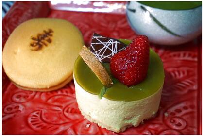 Matcha Mousse en Wagashi