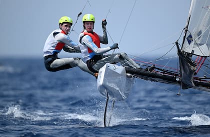 Mateo Majdalani y Eugenia Bosco en Nacra 17