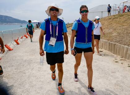 Mateo Majdalani y Eugenia Bosco, los dos representantes argentinos de la clase Nacra 17 (multicasco mixto) de vela