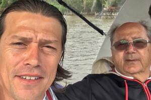 Matías Almeyda junto a su papá, quien falleció a los 78 años por coronavirus