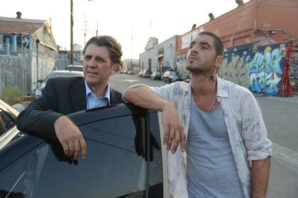 Matías Desiderio, en plena filmación, en Los Ángeles