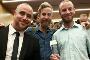 Matías Fiszson y los hermanos Nicolás y Matías Goldman