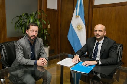 Matías Galparsoro (Trenes Argentinos) con Franco Mogetta