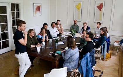 Matías, junto a parte de su equipo.