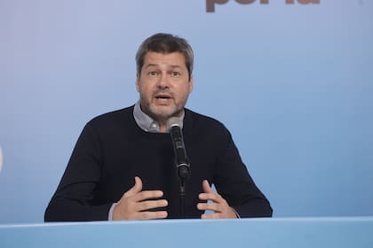 Matías Lammens, en el búnker oficialista